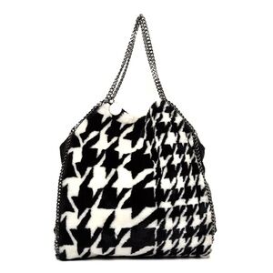 Stella McCartney Eco Fur Houndstooth Falabella